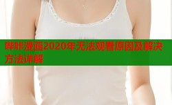 哔咔漫画2020年无法观看原因及解决方法详解